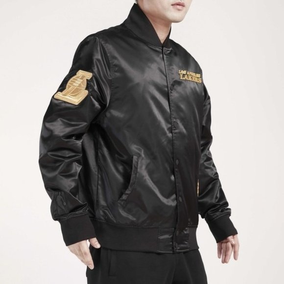 Pro Standard Men's Los Angeles Lakers Satin Jacket Black Size L NEW WITH TAGS! - Picture 3 of 5